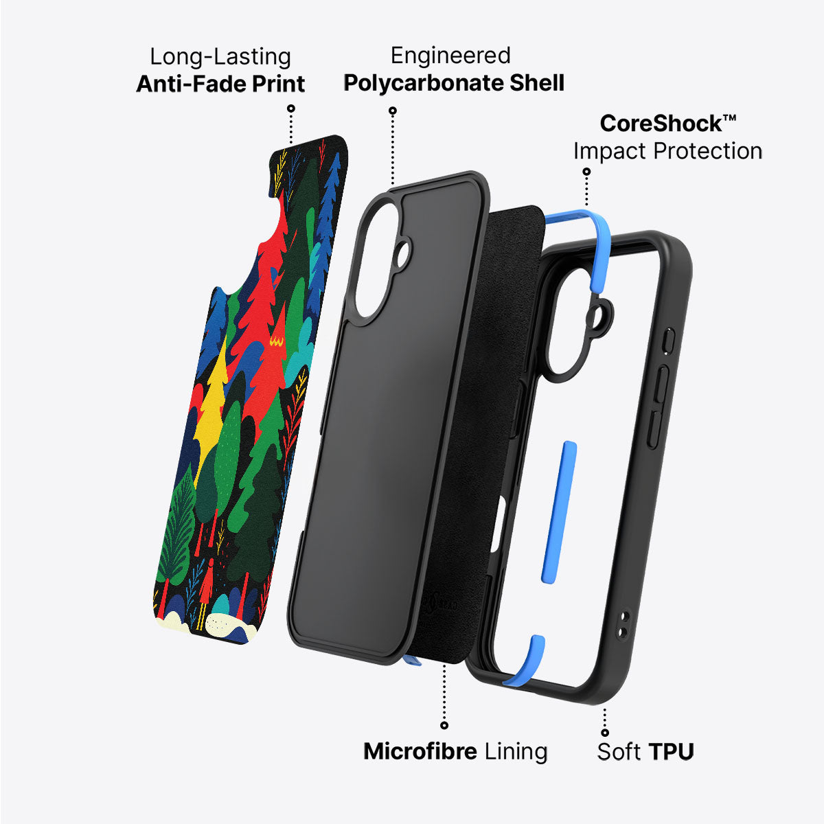 Forest Festivities - iPhone 16 Plus Case #case type_core (non magsafe)