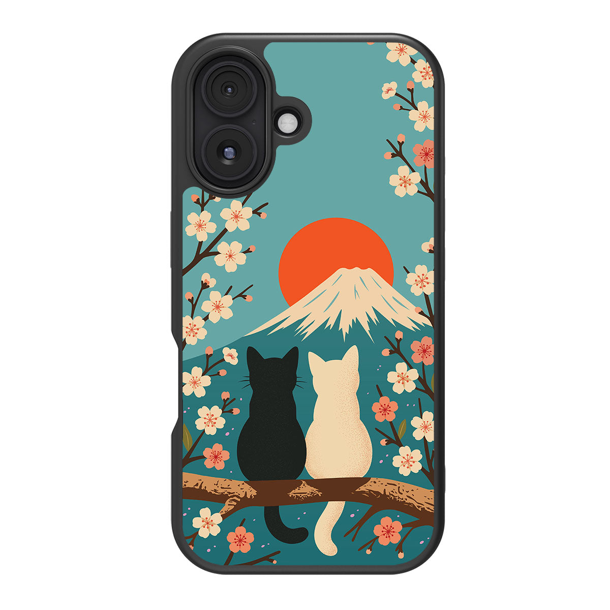 Fuji Cats - iPhone 16 Plus Case #case type_core (magsafe), #case type_core (non magsafe)