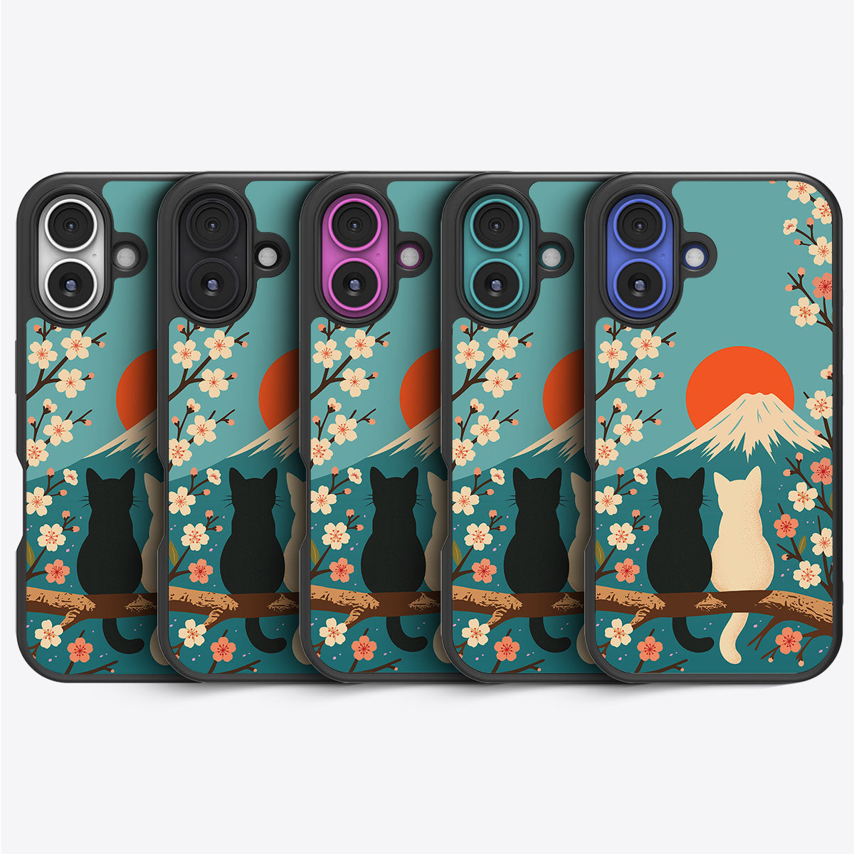 Fuji Cats - iPhone 16 Plus Case #case type_core (magsafe), #case type_core (non magsafe)