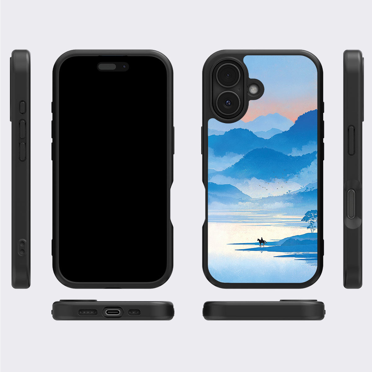 Globe Trotter iPhone 16 Plus case cover – multi-angle view