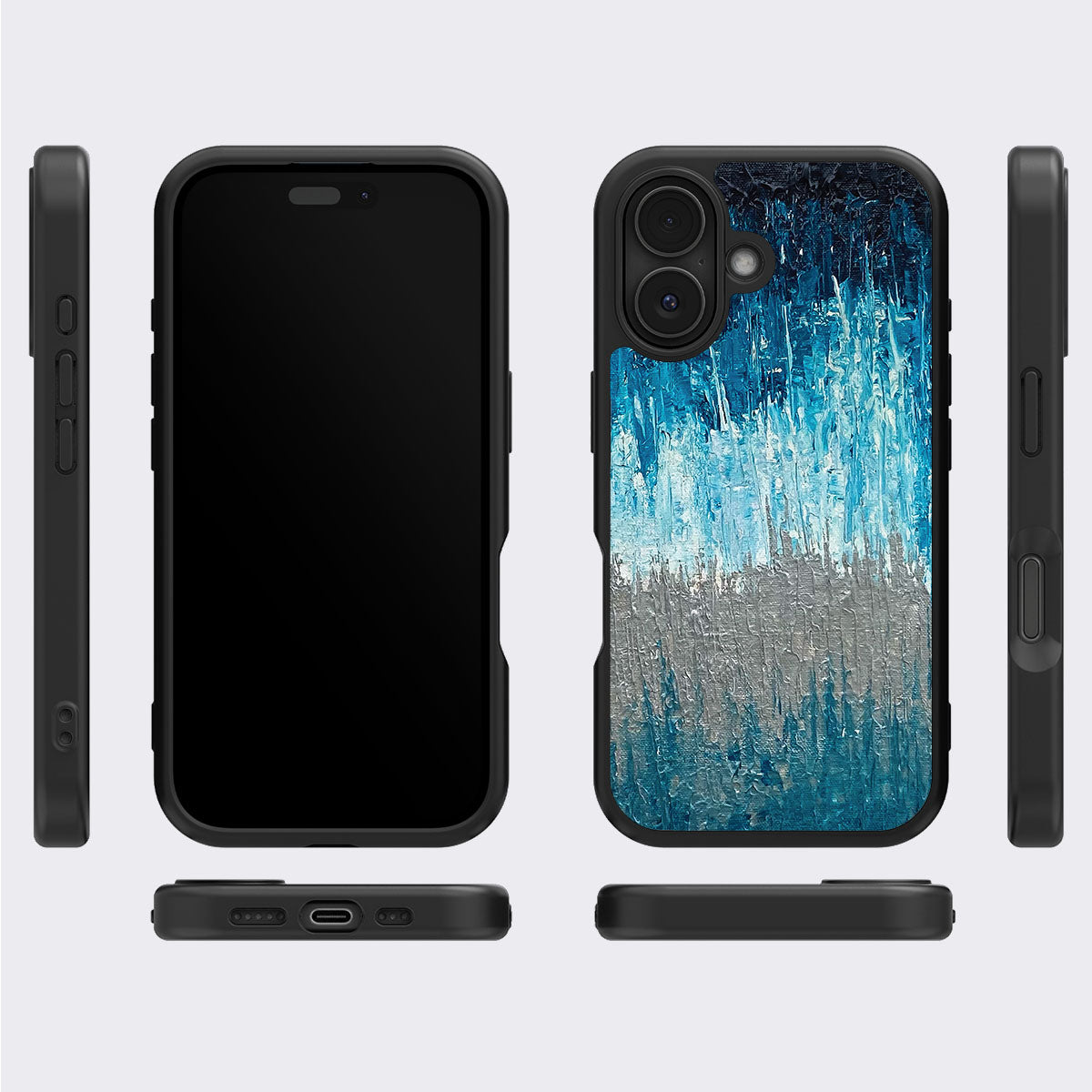 Impasto Tides - iPhone 16 Plus Case #case type_core (magsafe), #case type_core (non magsafe)