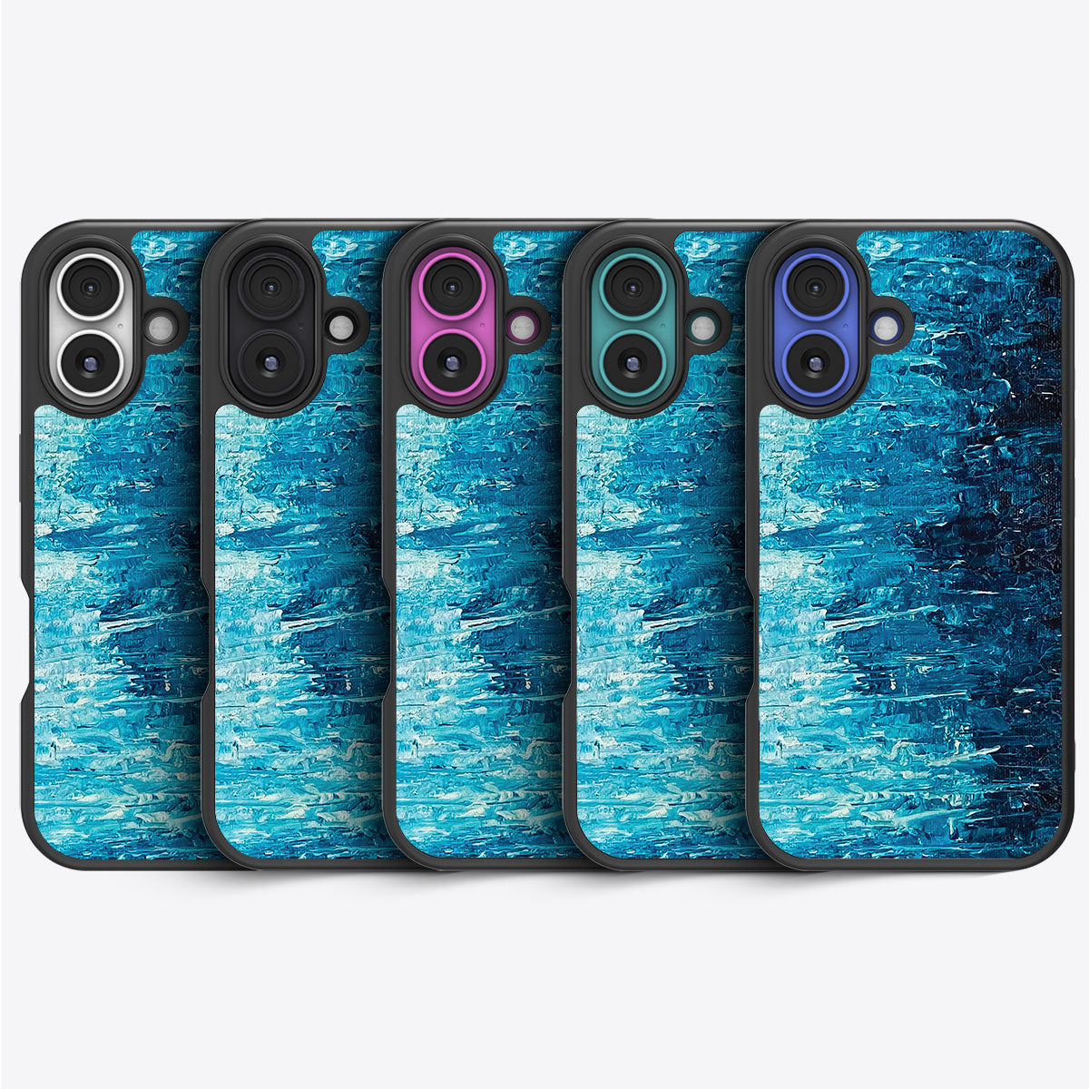 Indigo Impasto - iPhone 16 Plus Case #case type_core (magsafe), #case type_core (non magsafe)