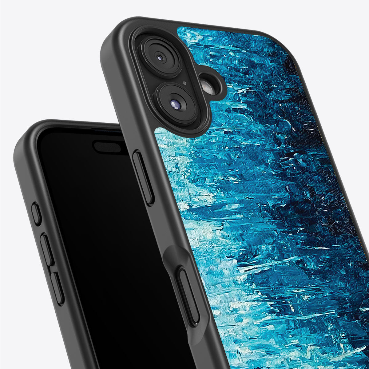 Indigo Impasto - iPhone 16 Plus Case #case type_core (non magsafe)