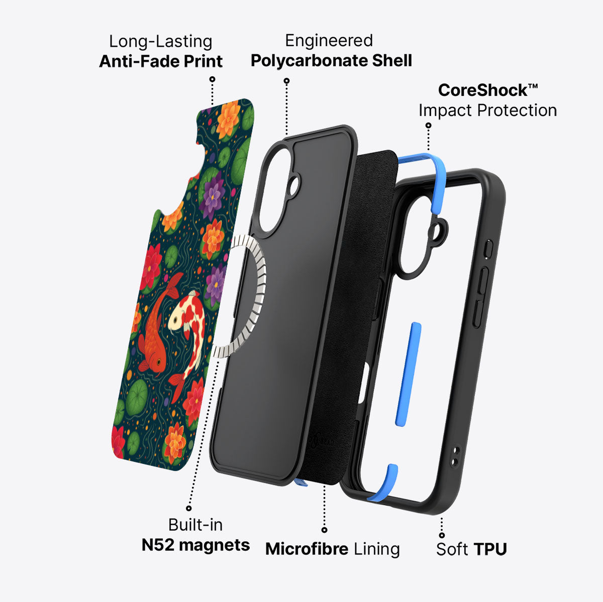 Koi Fish - iPhone 16 Plus Case #case type_core (magsafe)