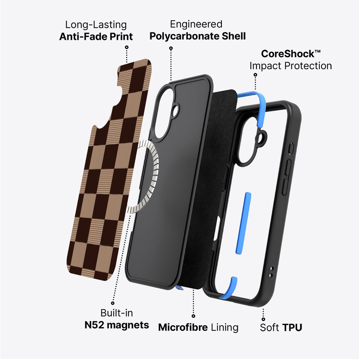 Latte Check - iPhone 16 Plus Case  #case type_core (magsafe)