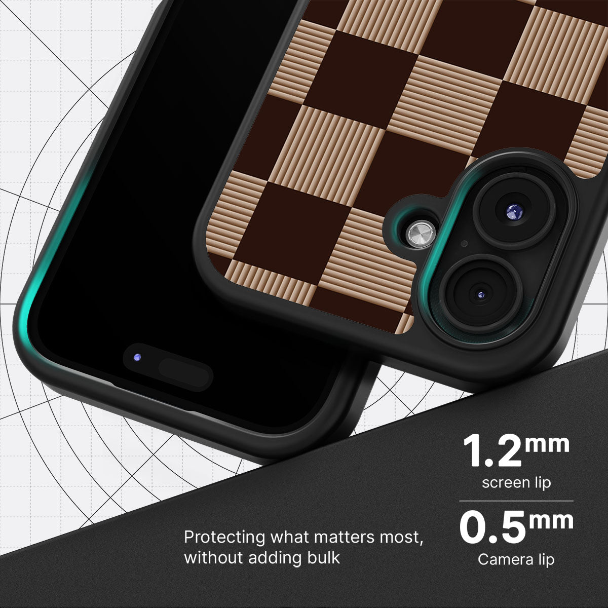 Latte Check - iPhone 16 Plus Case  #case type_core (magsafe), #case type_core (non magsafe)