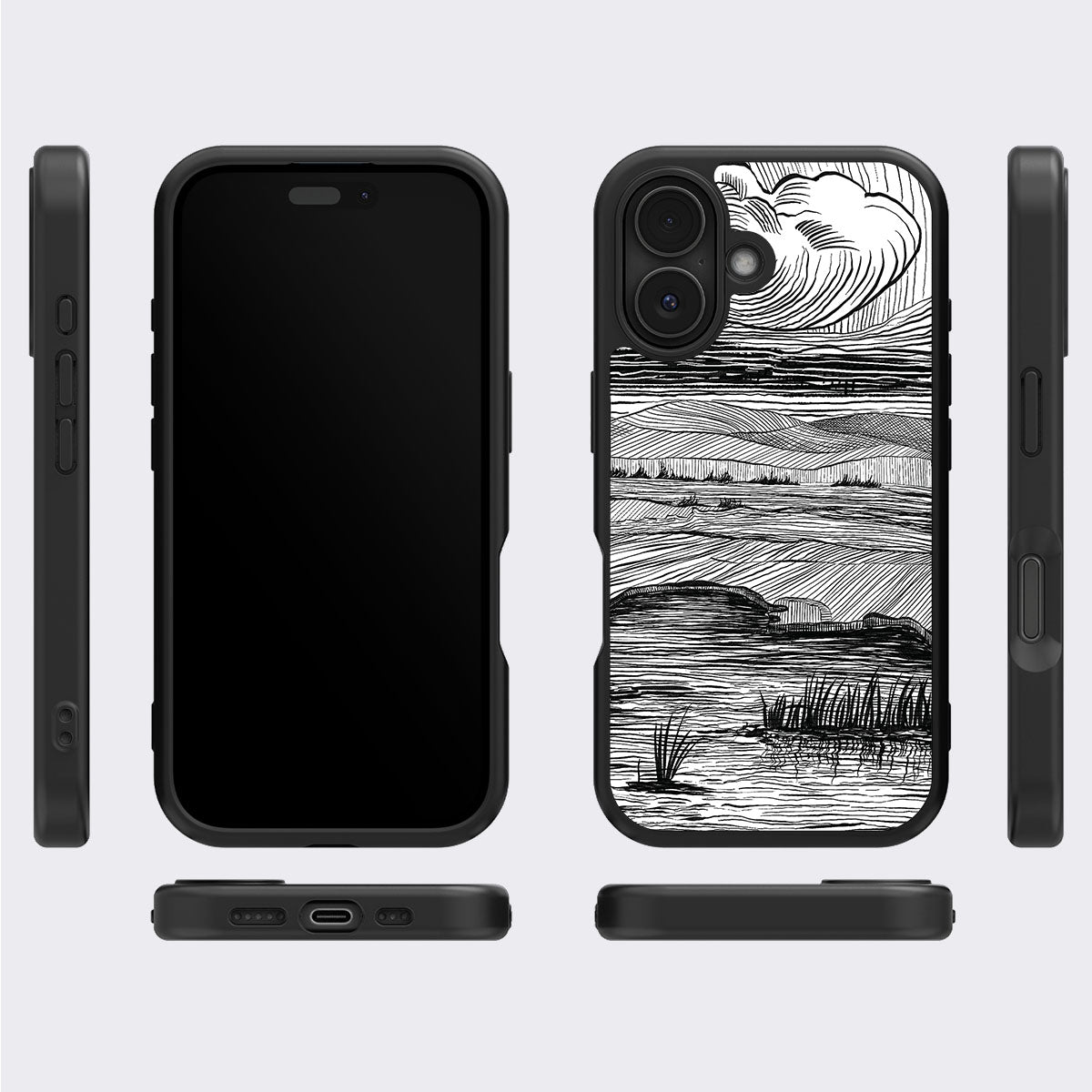 Linear Landscape - iPhone 16 Plus Case #case type_core (magsafe), #case type_core (non magsafe)
