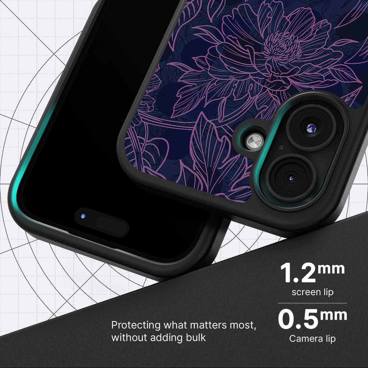 Luminous Blooms - iPhone 16 Plus Case #case type_core (magsafe), #case type_core (non magsafe)