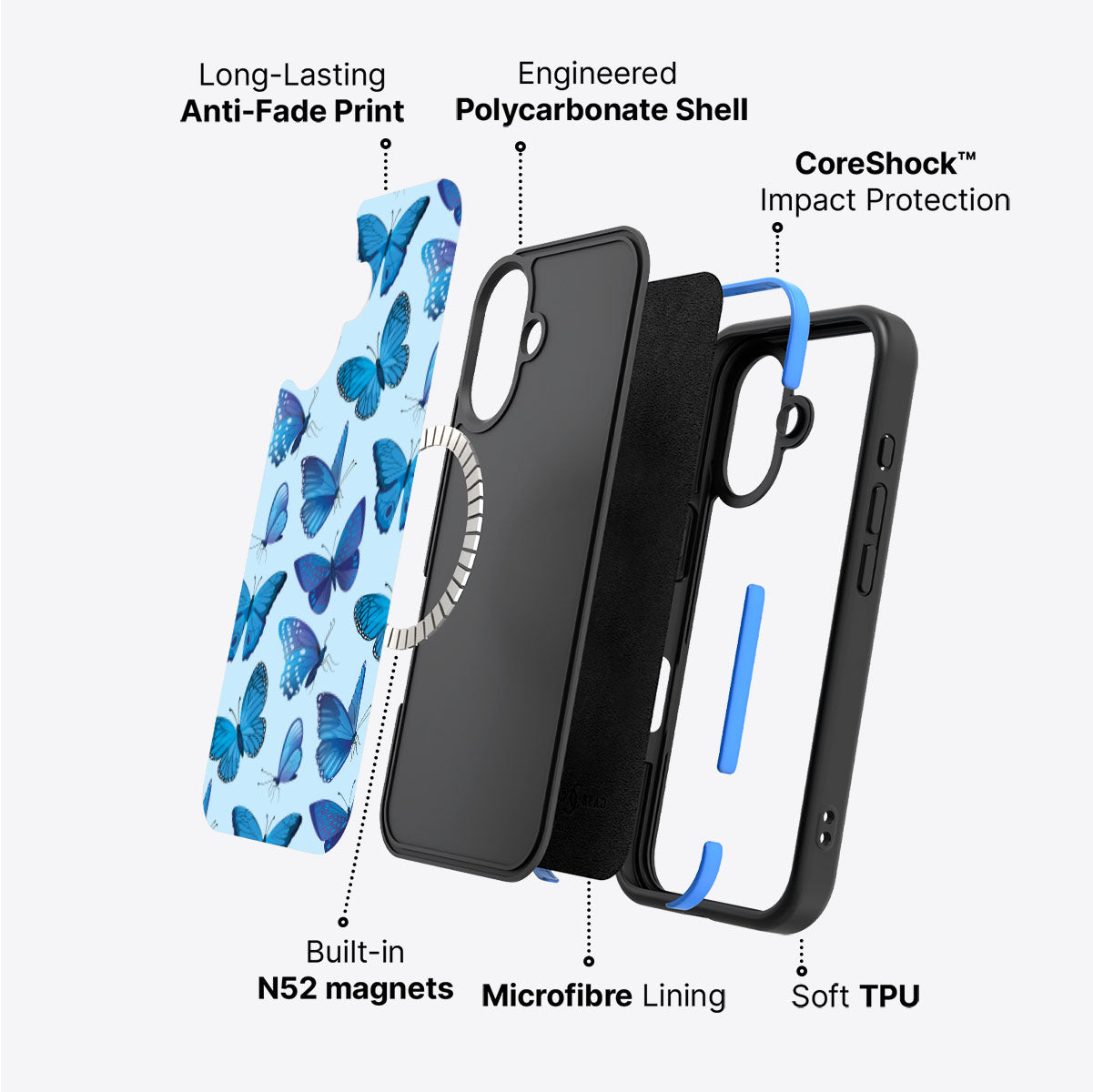 Magic Butterflies - iPhone 16 Plus Case #case type_core (magsafe)