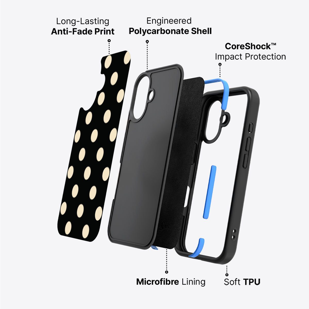 Noir Cream - iPhone 16 Plus Case #case type_core (non magsafe)