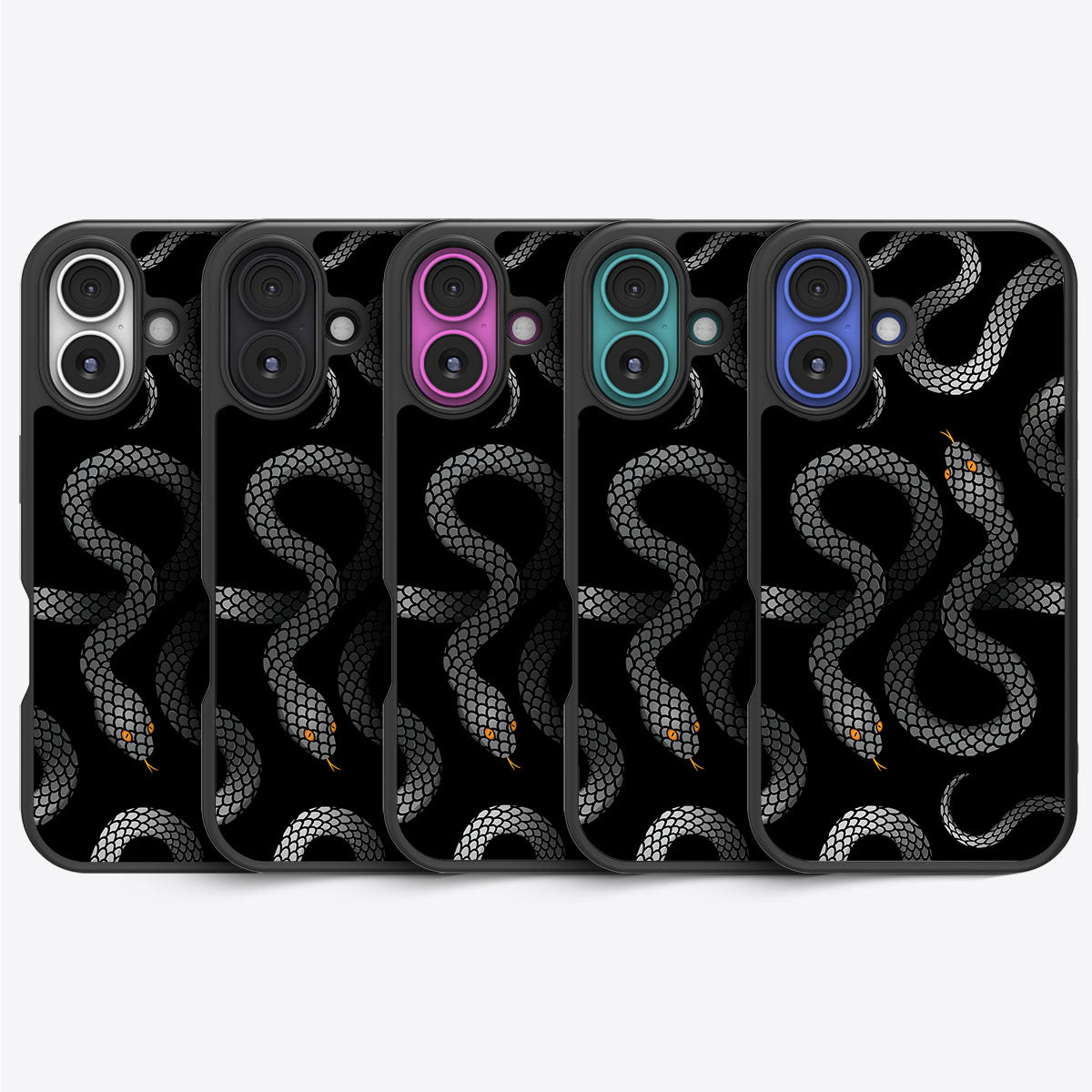 Noir Serpent - iPhone 16 Plus Case #case type_core (magsafe), #case type_core (non magsafe)