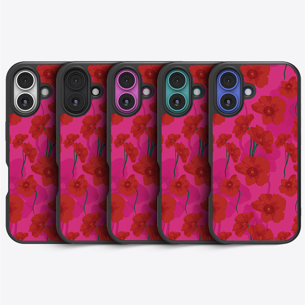 Pink Poppies - iPhone 16 Plus Case #case type_core (magsafe), #case type_core (non magsafe)