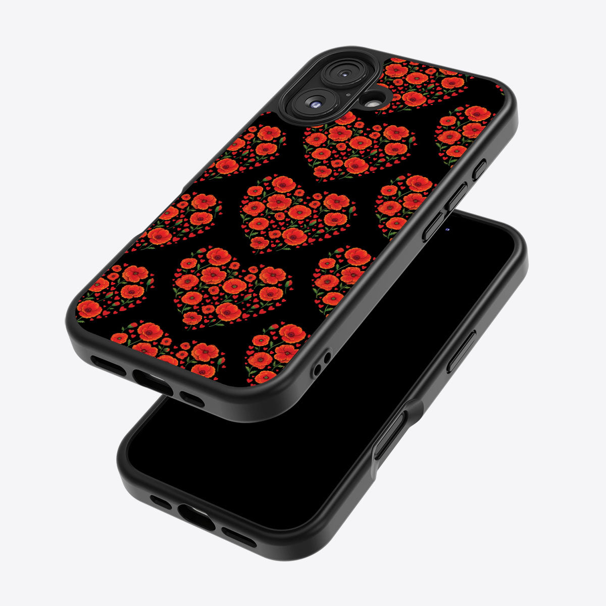 Poppy Heart - iPhone 16 Plus Case #case type_core (magsafe), #case type_core (non magsafe)