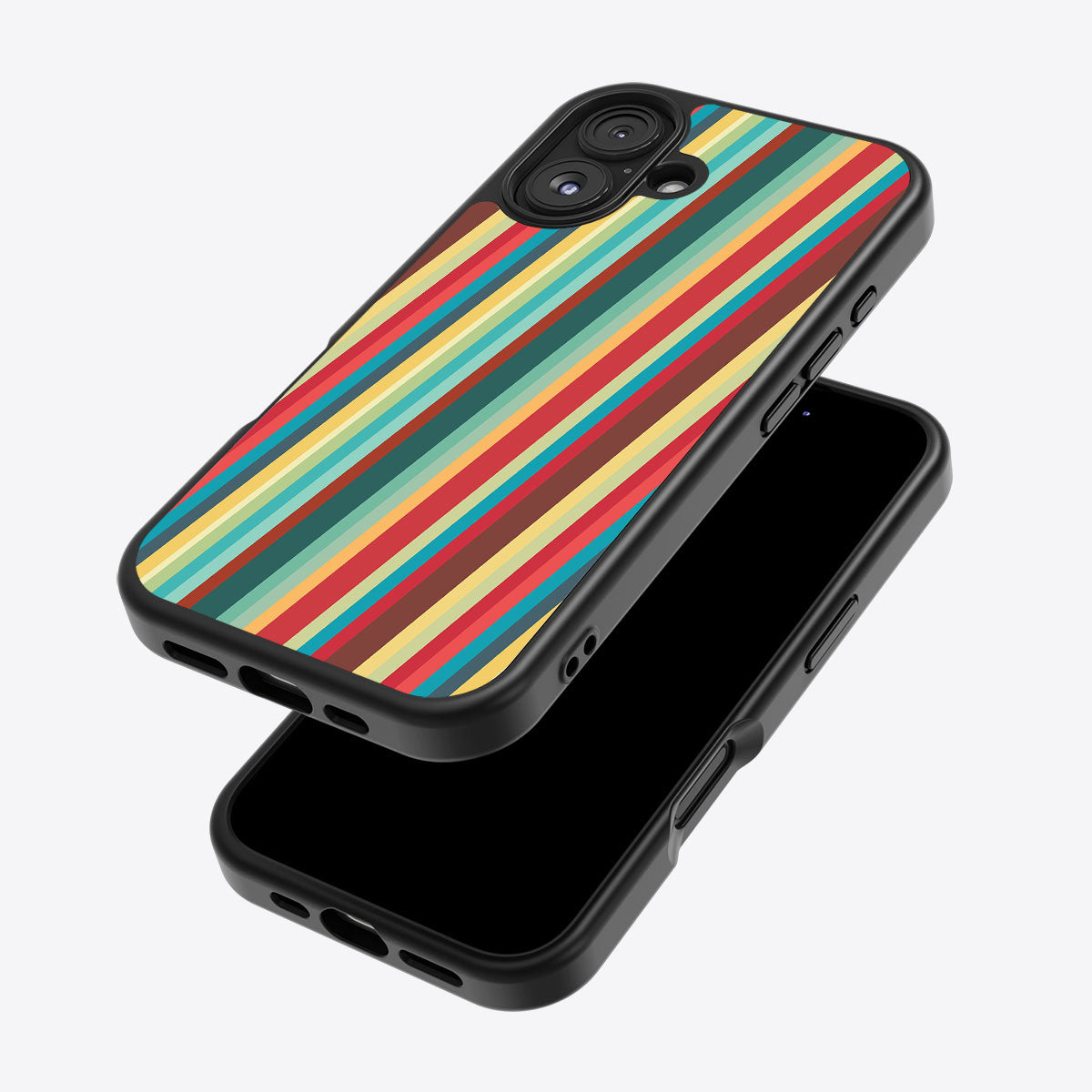 Retro Stripes - iPhone 16 Plus Case #case type_core (magsafe), #case type_core (non magsafe)