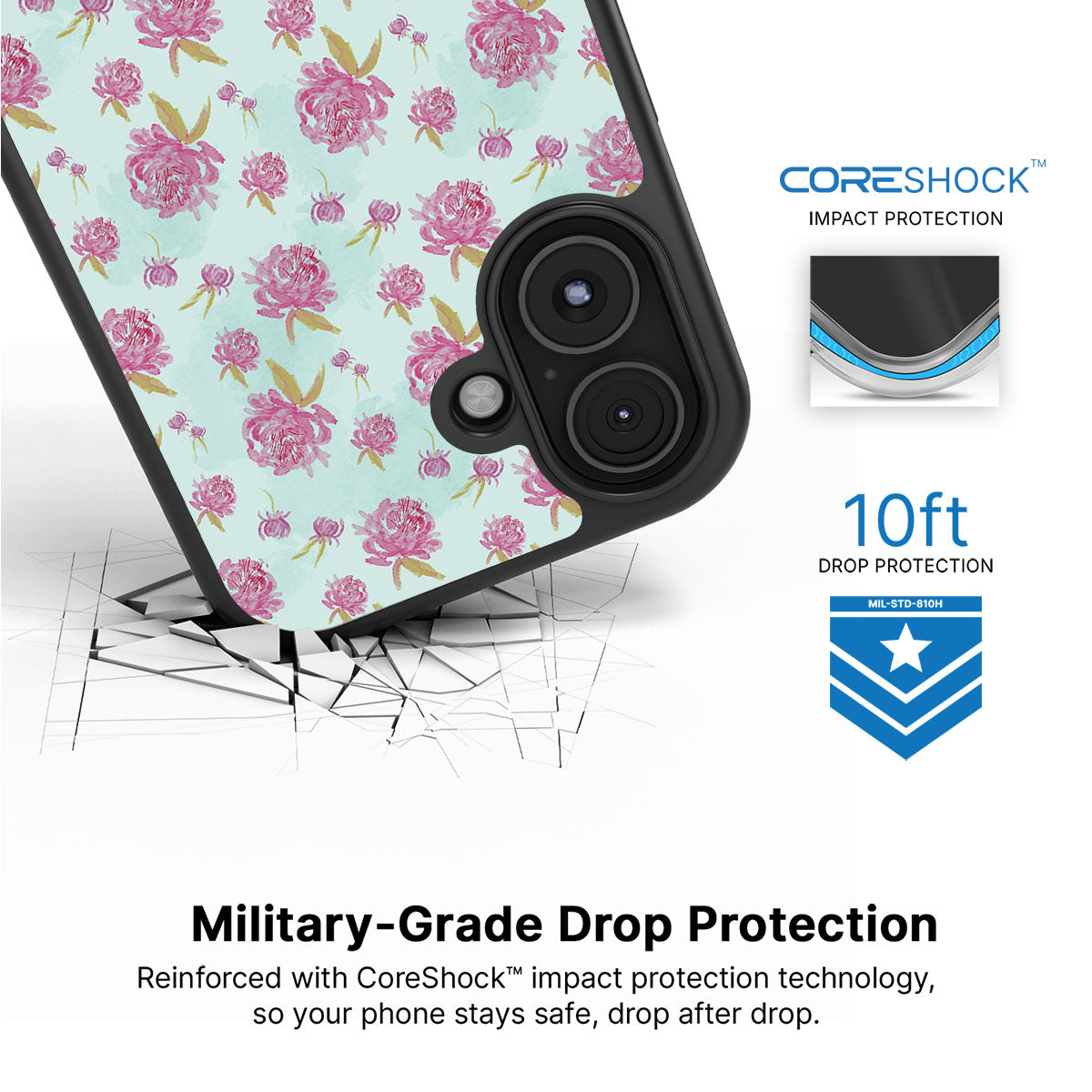 Rose Showers - iPhone 16 Plus Case #case type_core (magsafe), #case type_core (non magsafe)