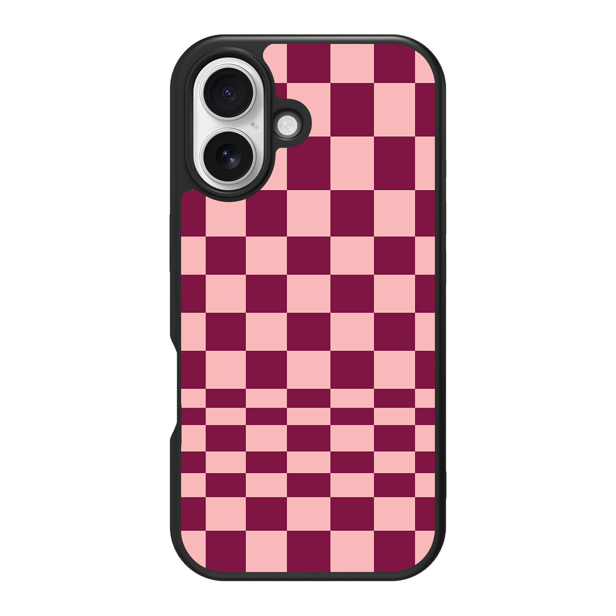 Rouge Board design back view – iPhone 16 Plus case
