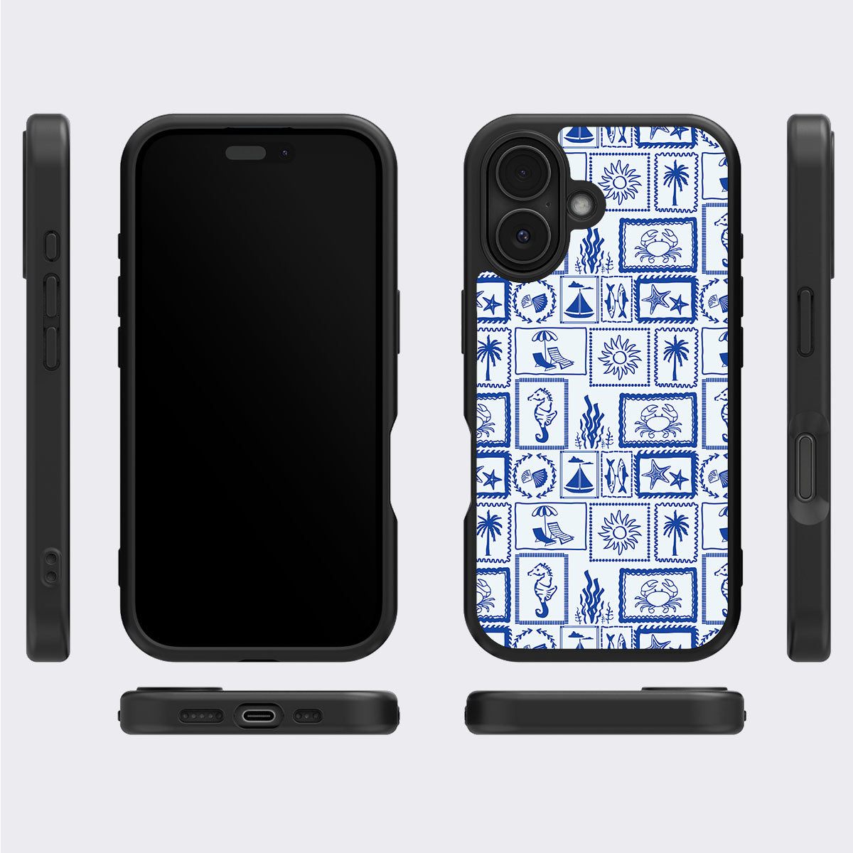 Seaside Sketches - iPhone 16 Plus Case #case type_core (magsafe), #case type_core (non magsafe)