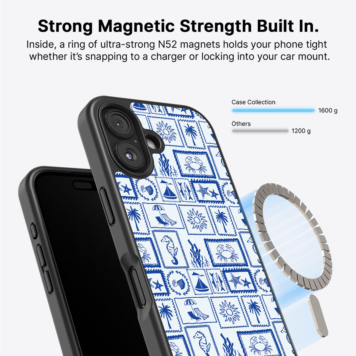 Seaside Sketches - iPhone 16 Plus Case #case type_core (magsafe)