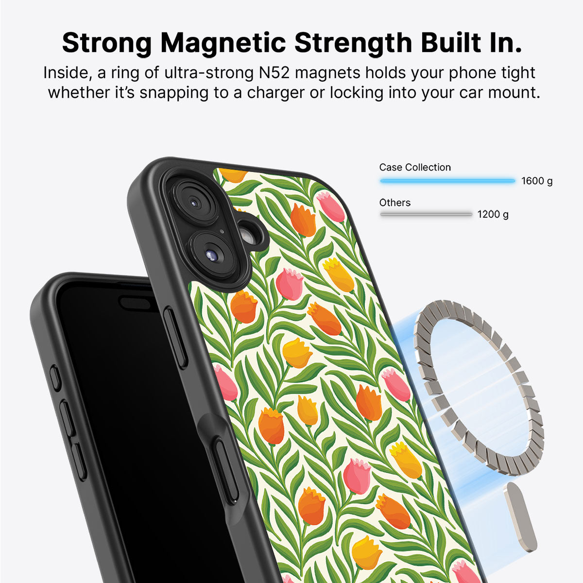 Spring Tulips - iPhone 16 Plus Case #case type_core (magsafe)
