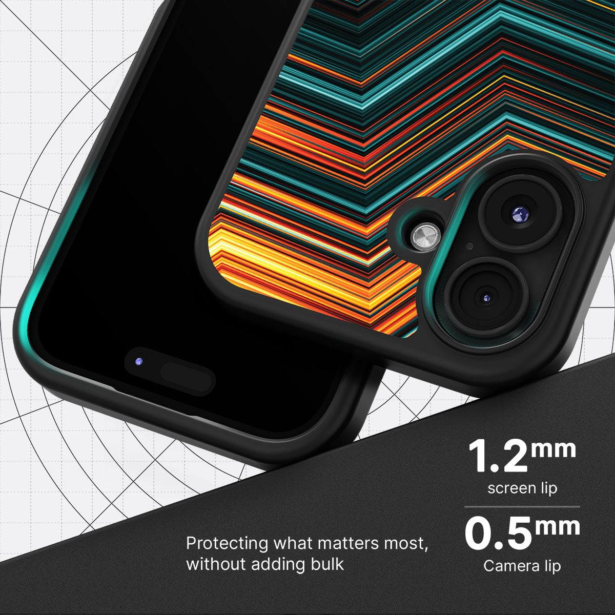 Techno Waves - iPhone 16 Plus Case #case type_core (magsafe), #case type_core (non magsafe)