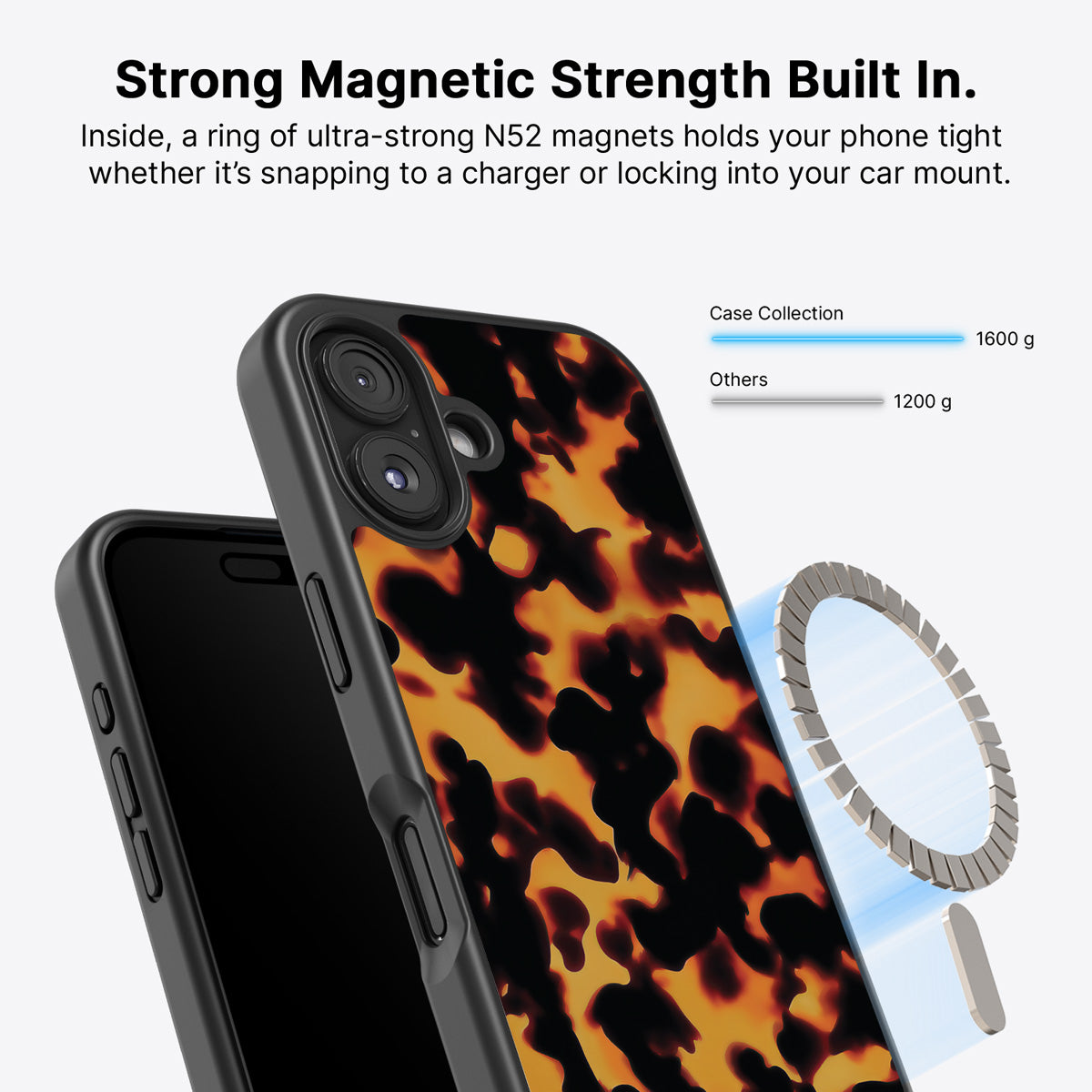 Animal Print Designer iPhone 16 Plus Case – Tortoise Shell | MagSafe
