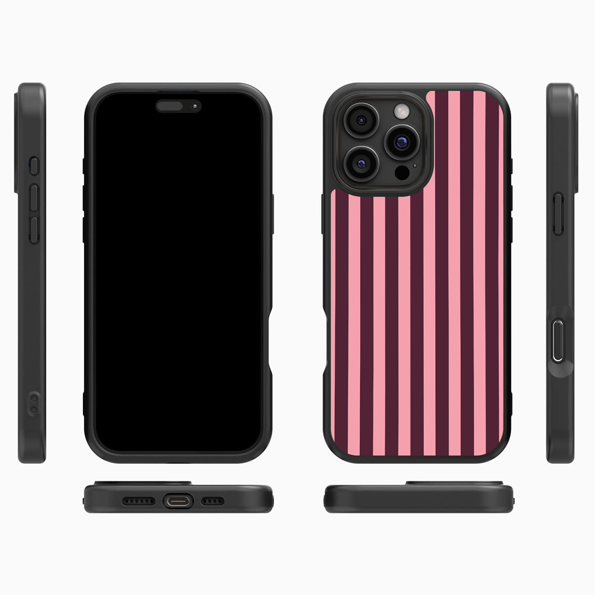 Candy Column iPhone 16 Pro case cover – multi-angle view