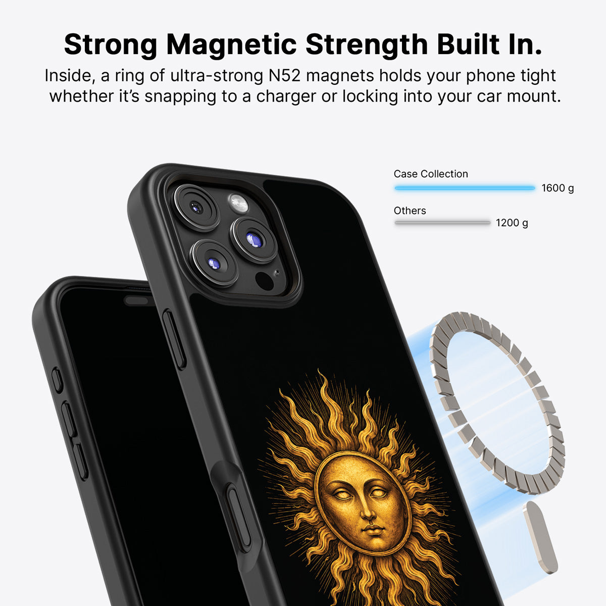iPhone 16 Pro MagSafe case – Celestial Sun design