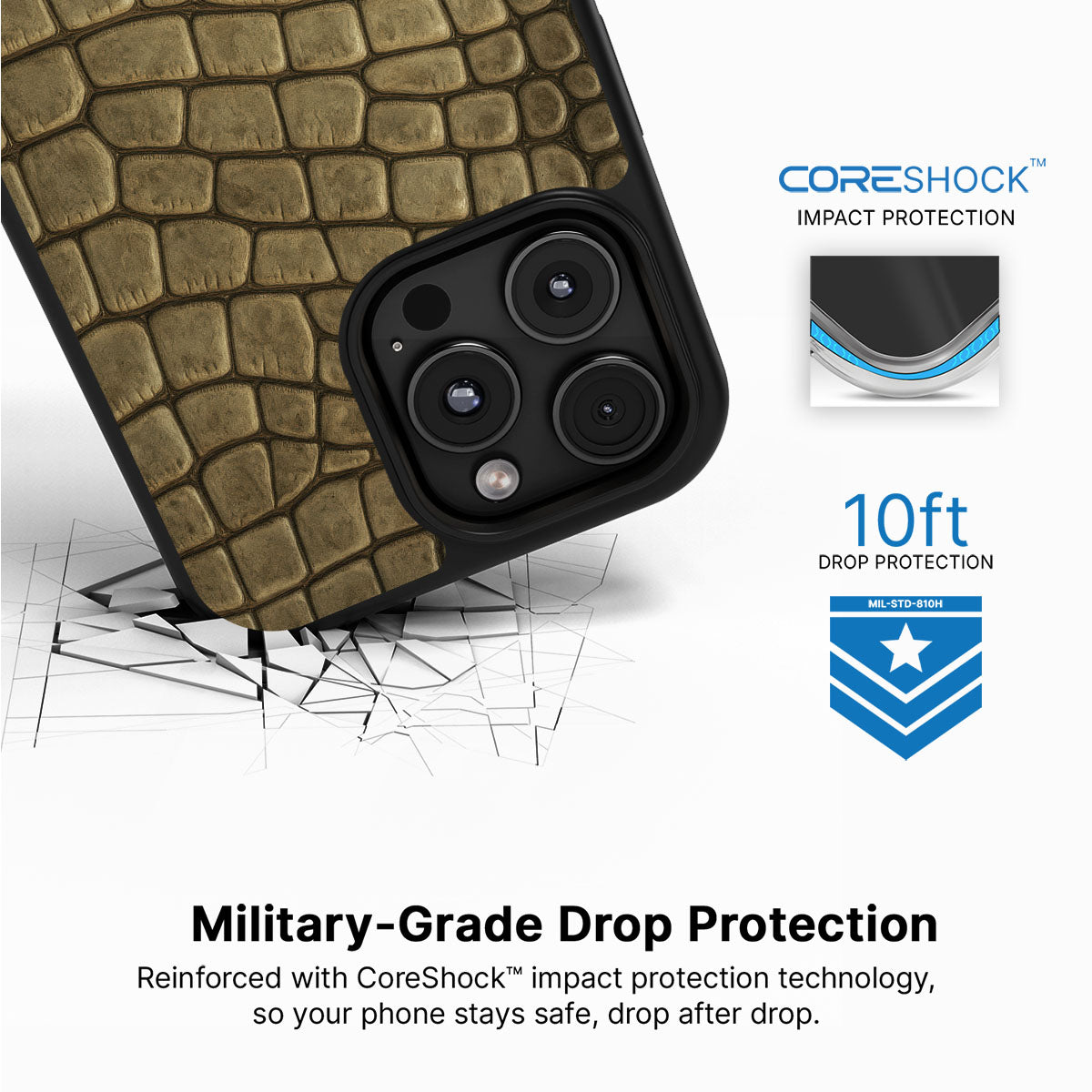 Croc Scales - iPhone 16 Pro Case  #case type_core (magsafe), #case type_core (non magsafe)