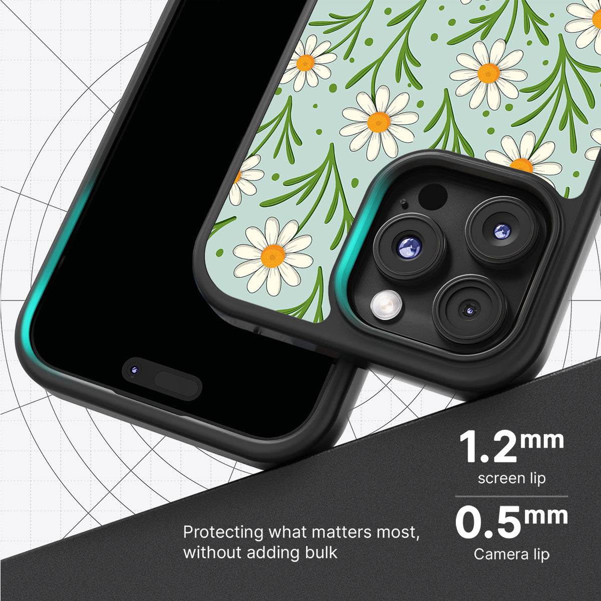 Daisy Flowers - iPhone 16 Pro Case #case type_core (magsafe), #case type_core (non magsafe)