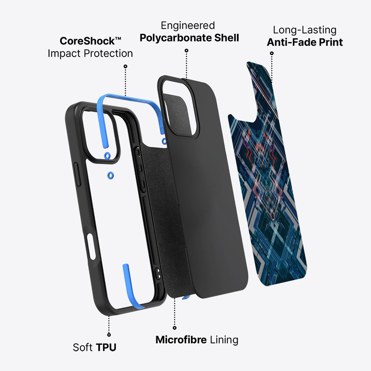 Electropolis - iPhone 16 Pro Case #case type_core (non magsafe)