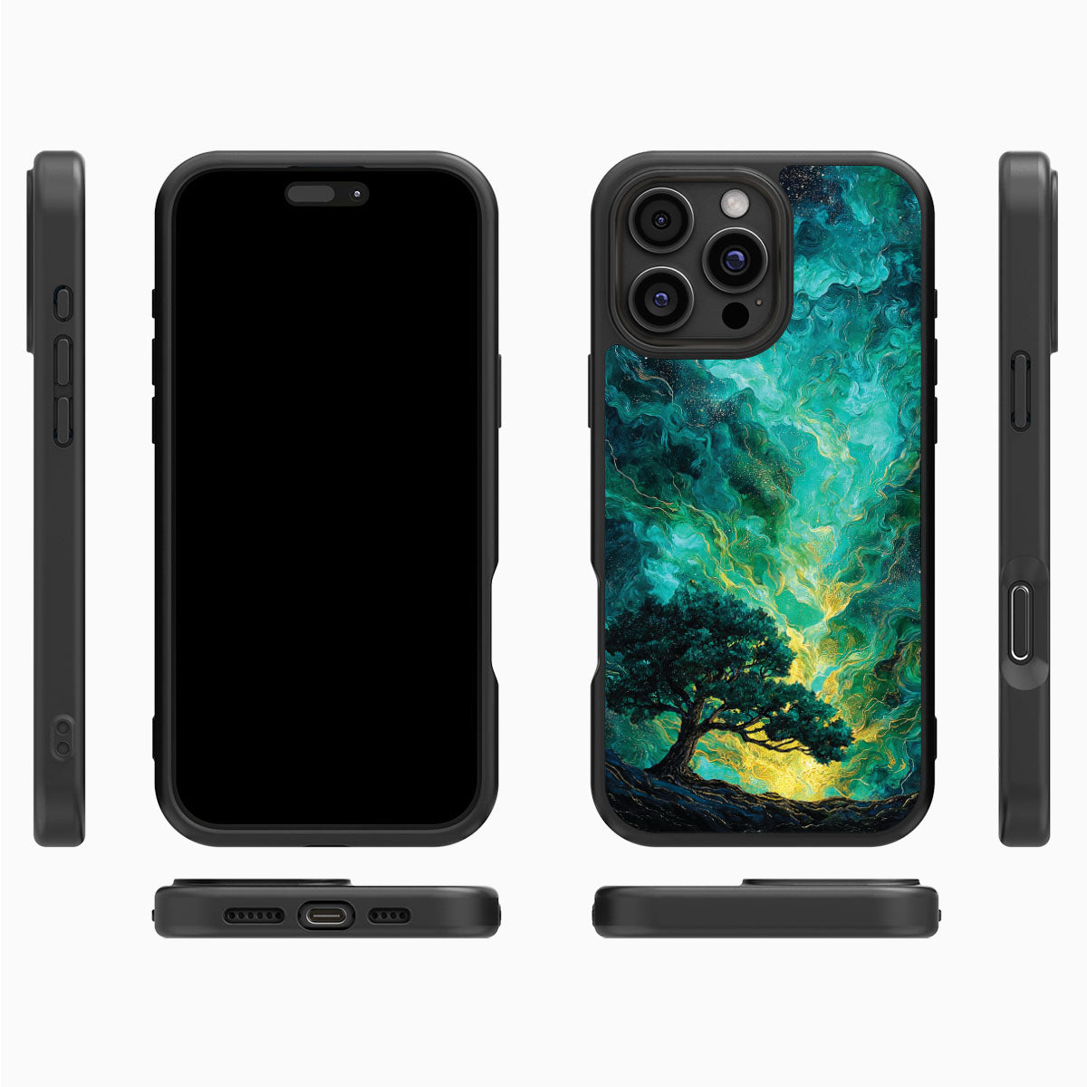 Emerald Storm iPhone 16 Pro case cover – multi-angle view