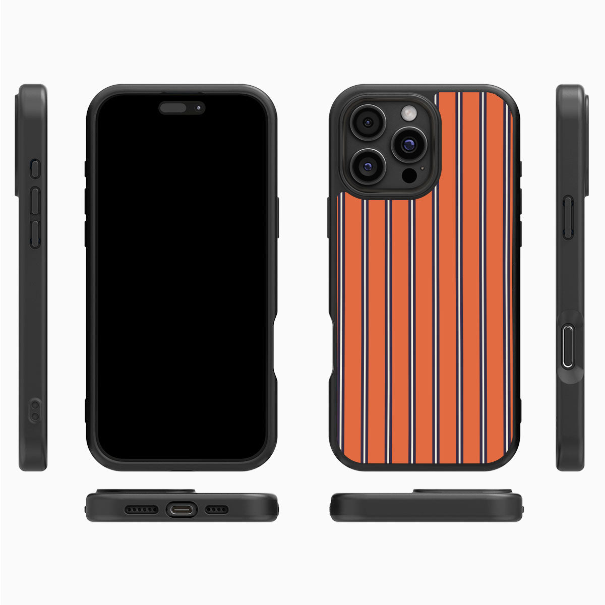 Flared Orange - iPhone 16 Pro Case #case type_core (magsafe), #case type_core (non magsafe)