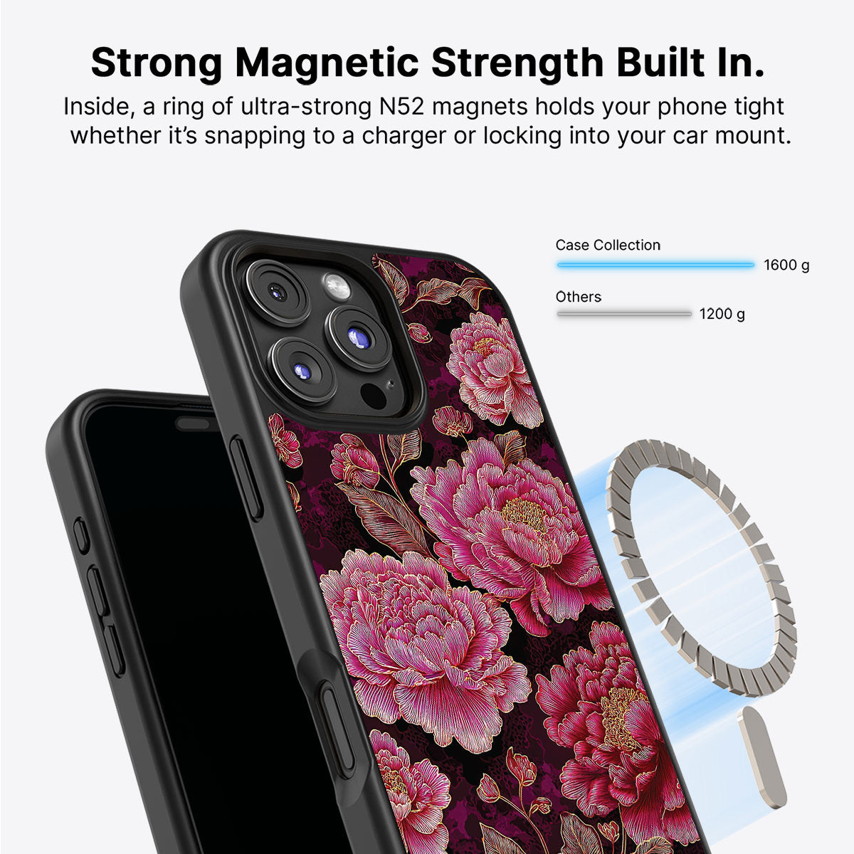 iPhone 16 Pro MagSafe case – Floral Opulence design