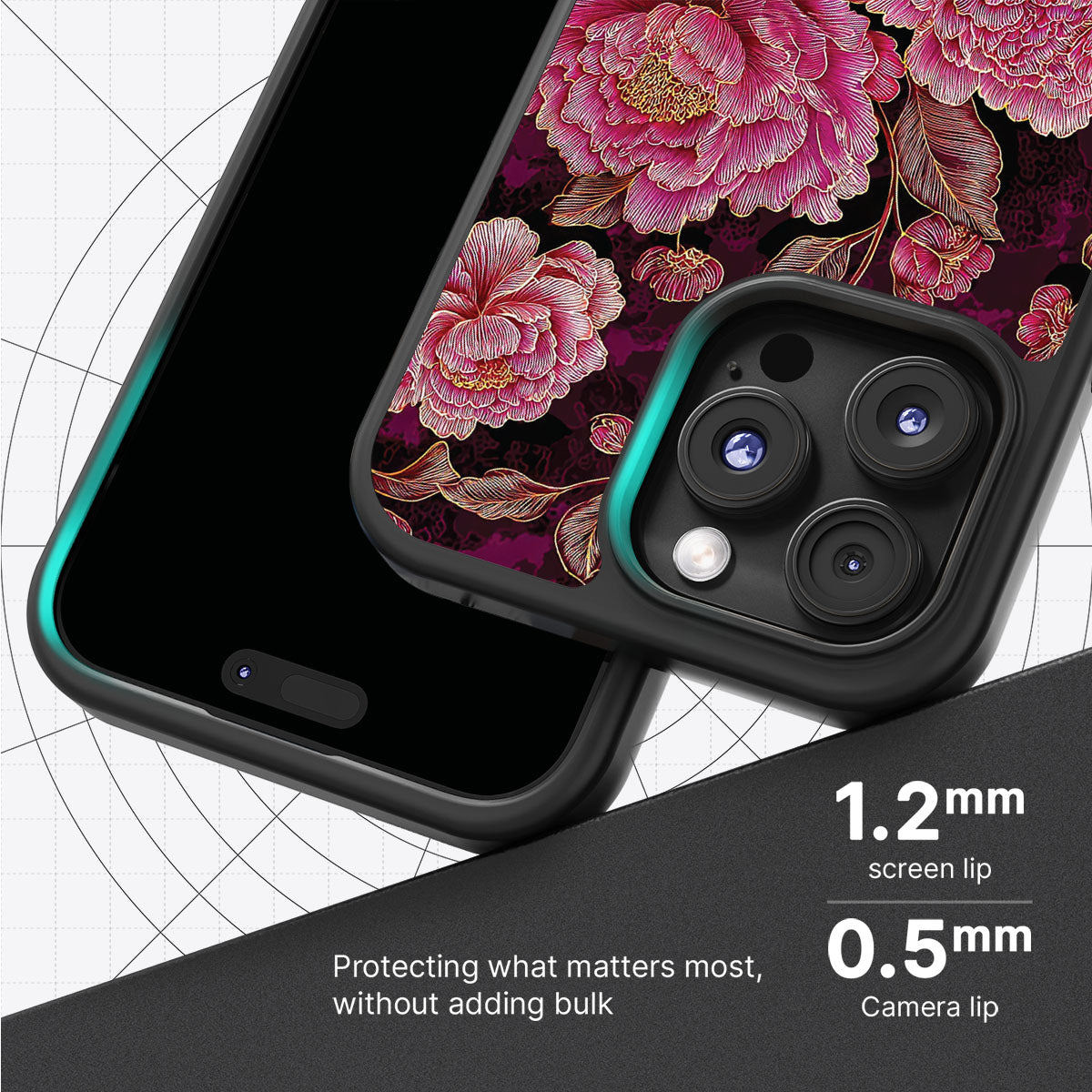 Floral Opulence slim iPhone 16 Pro phone case