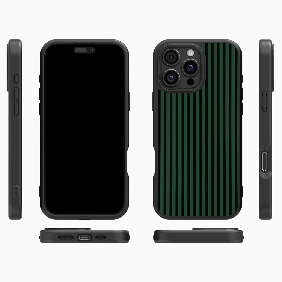 Green Stripe iPhone 16 Pro Case – Jungle Rule | MagSafe