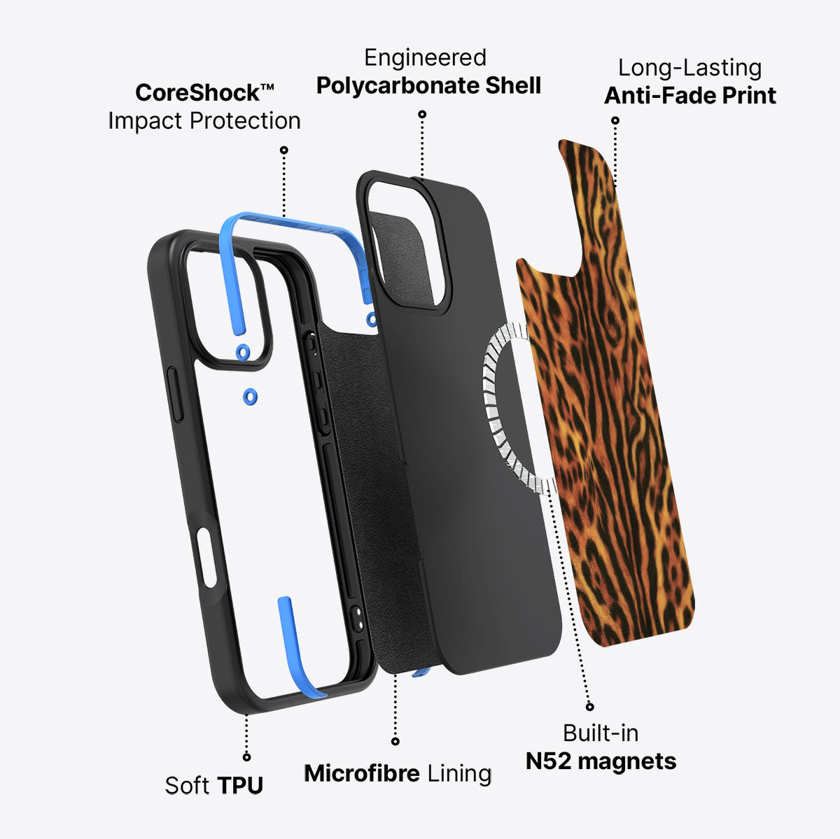 Leopard Trail - iPhone 16 Pro Case  #case type_core (magsafe)