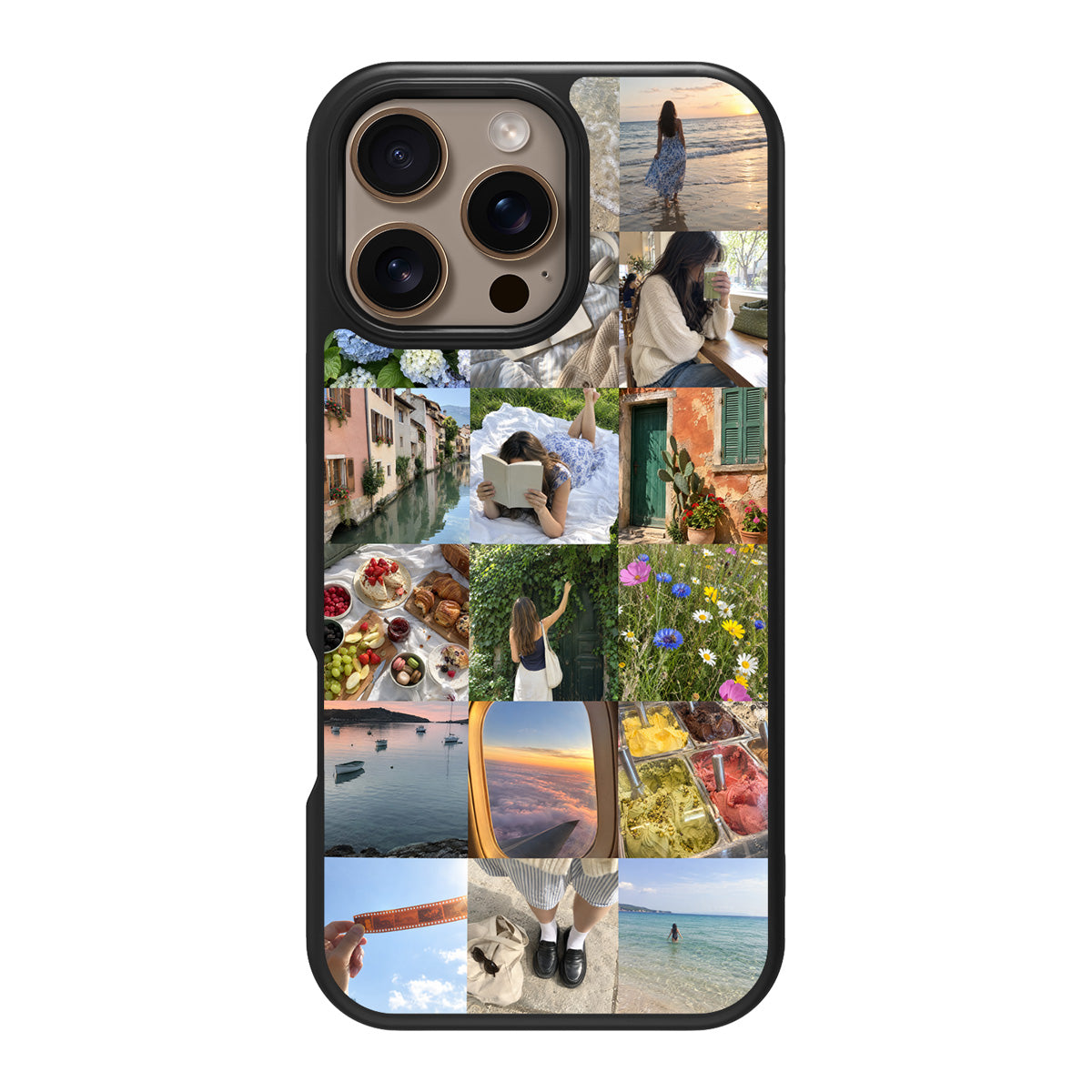 Personalised iPhone 16 Pro case – 18-photo collage design