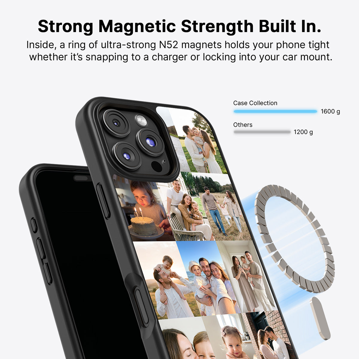 iPhone 16 Pro MagSafe case – personalised photo collage