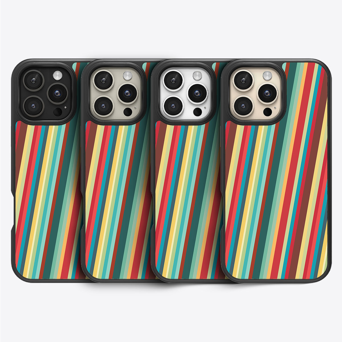 Retro Stripes - iPhone 16 Pro Case #case type_core (magsafe), #case type_core (non magsafe)