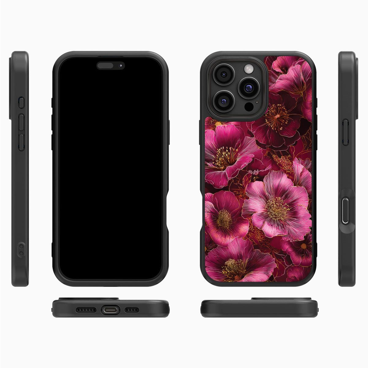 Ruby Flora - iPhone 16 Pro Case #case type_core (magsafe), #case type_core (non magsafe)