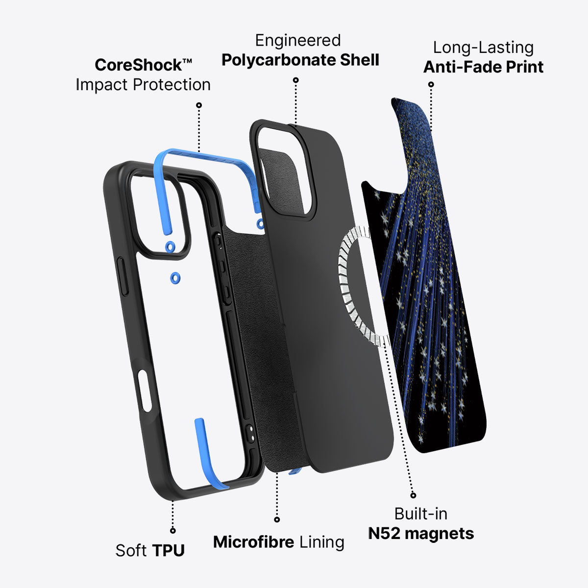 iPhone 16 Pro Case with MagSafe – Star Cascade