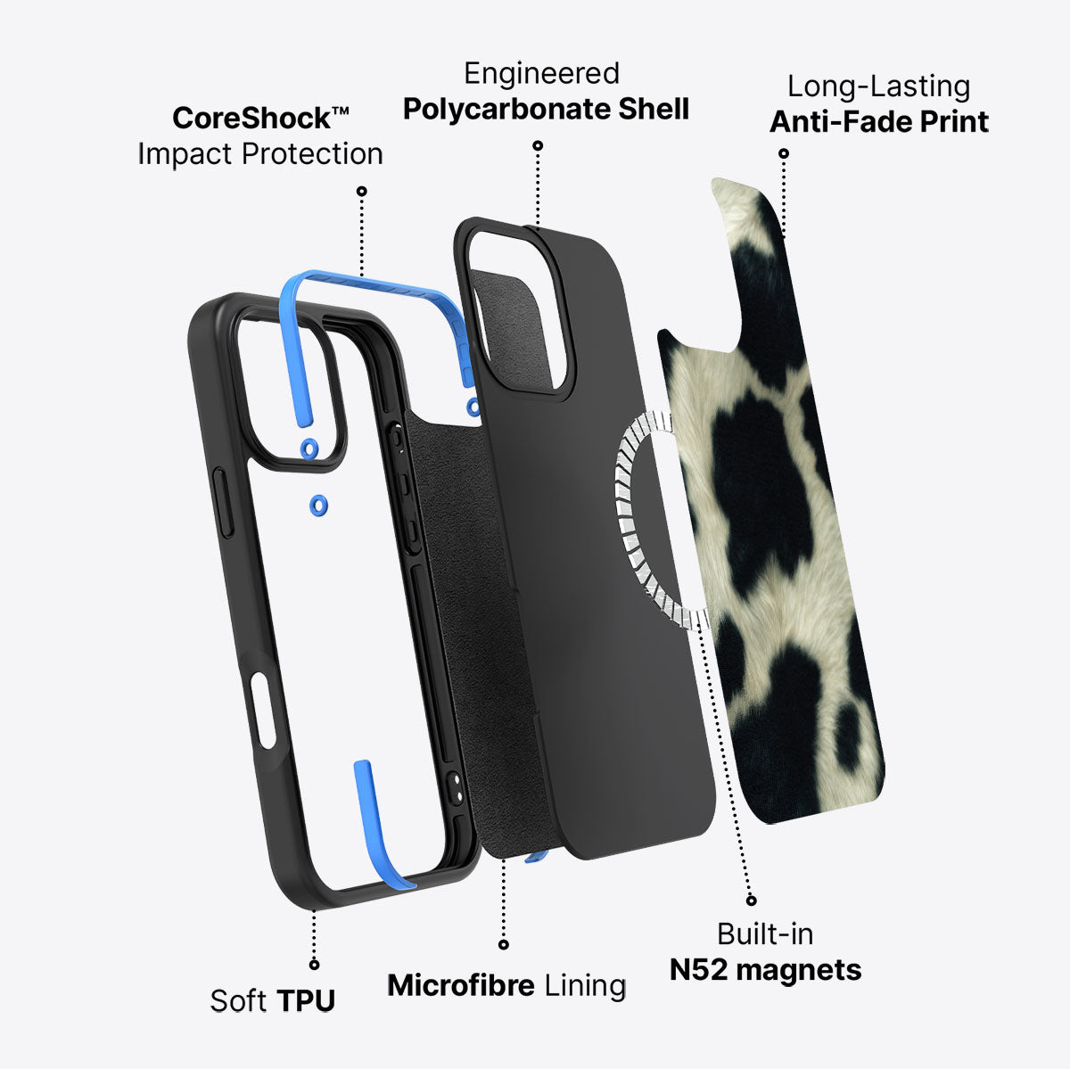 Swiss Cow - iPhone 16 Pro Case  #case type_core (magsafe)