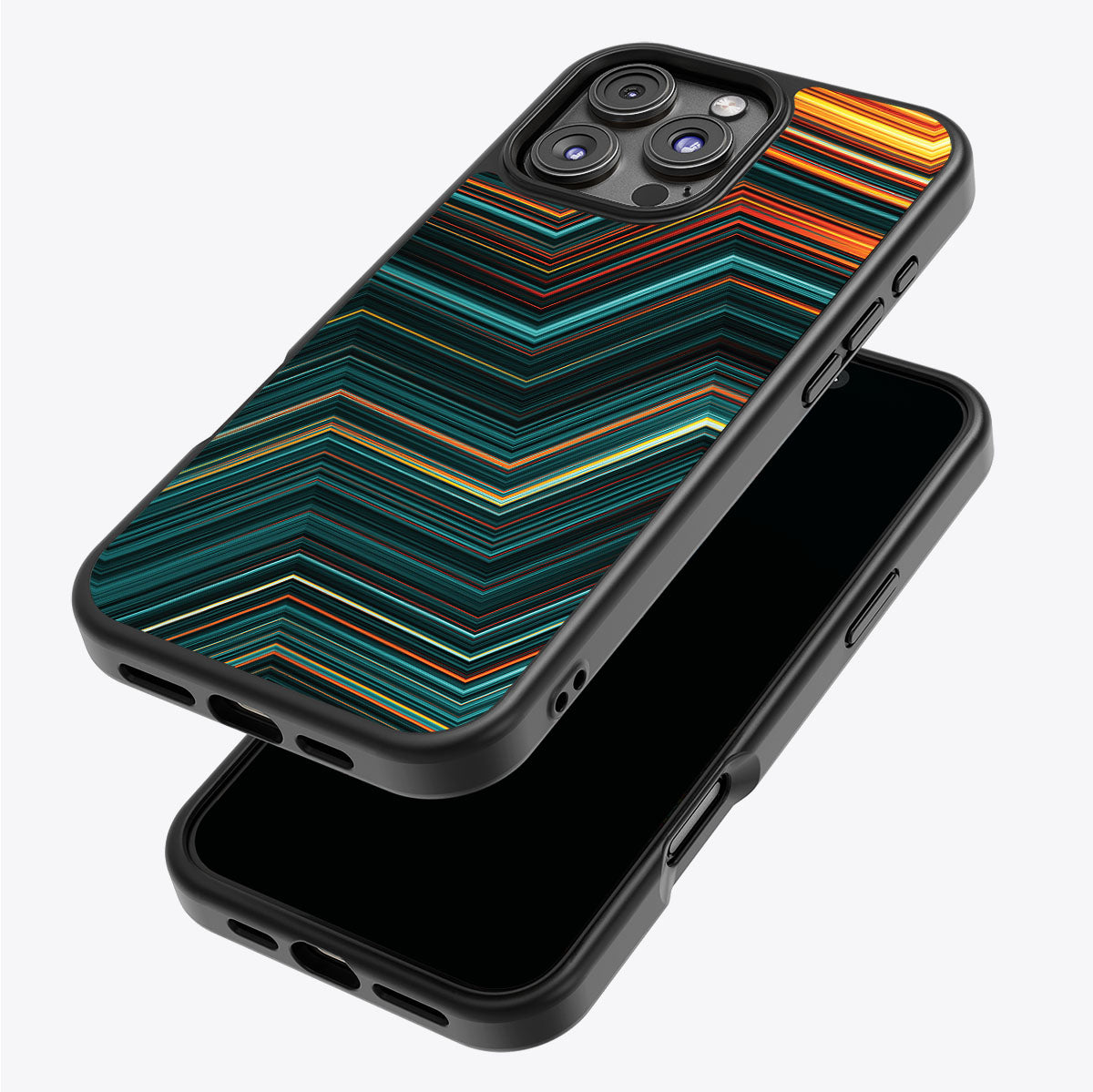 Techno Waves - iPhone 16 Pro Case #case type_core (magsafe), #case type_core (non magsafe)