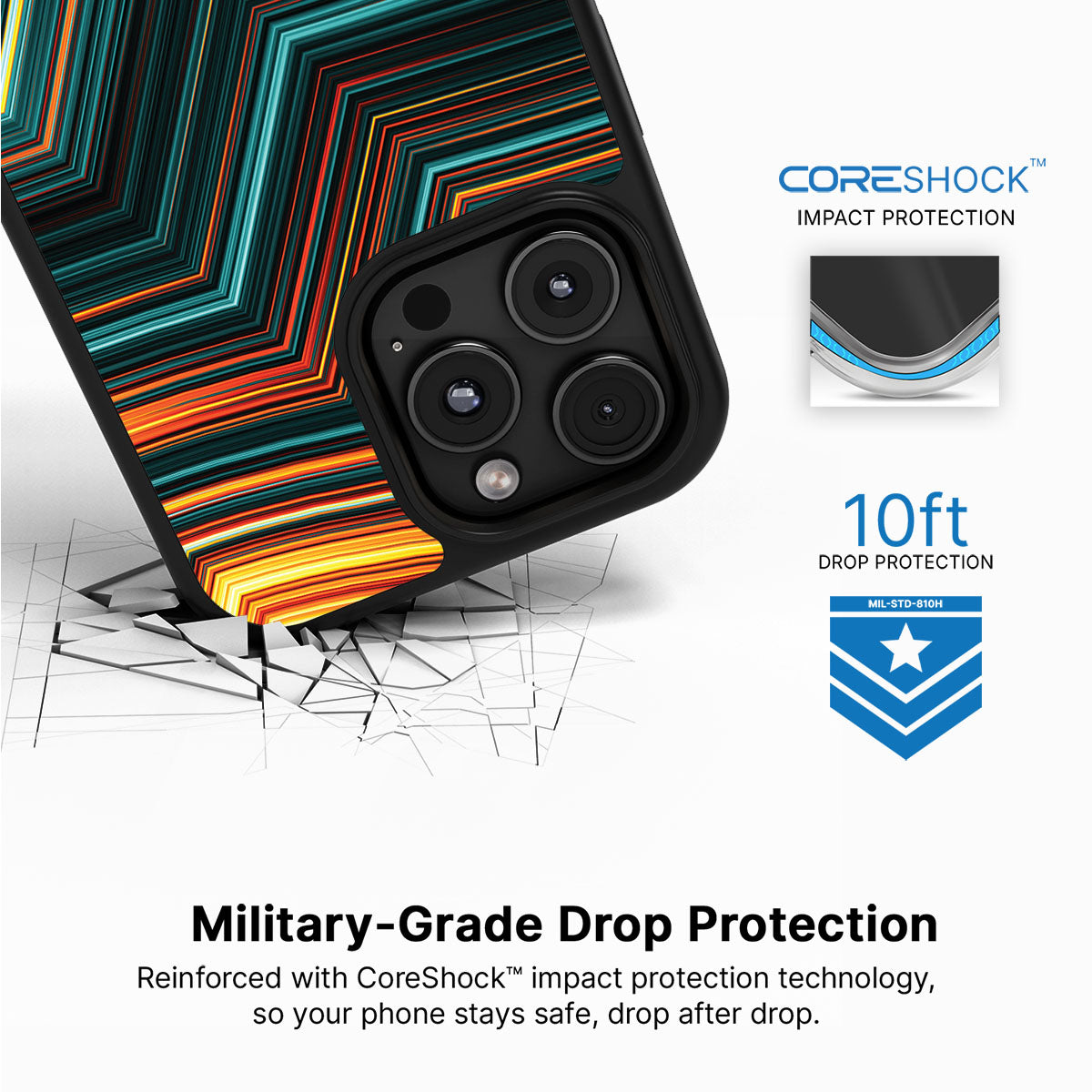 Techno Waves - iPhone 16 Pro Case #case type_core (magsafe), #case type_core (non magsafe)