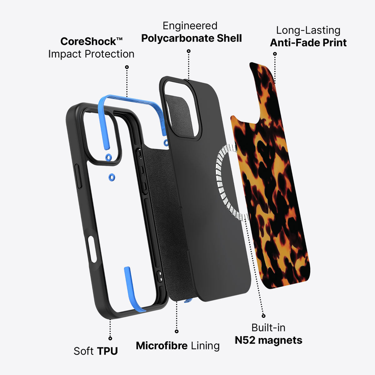 iPhone 16 Pro Case with MagSafe – Tortoise Shell