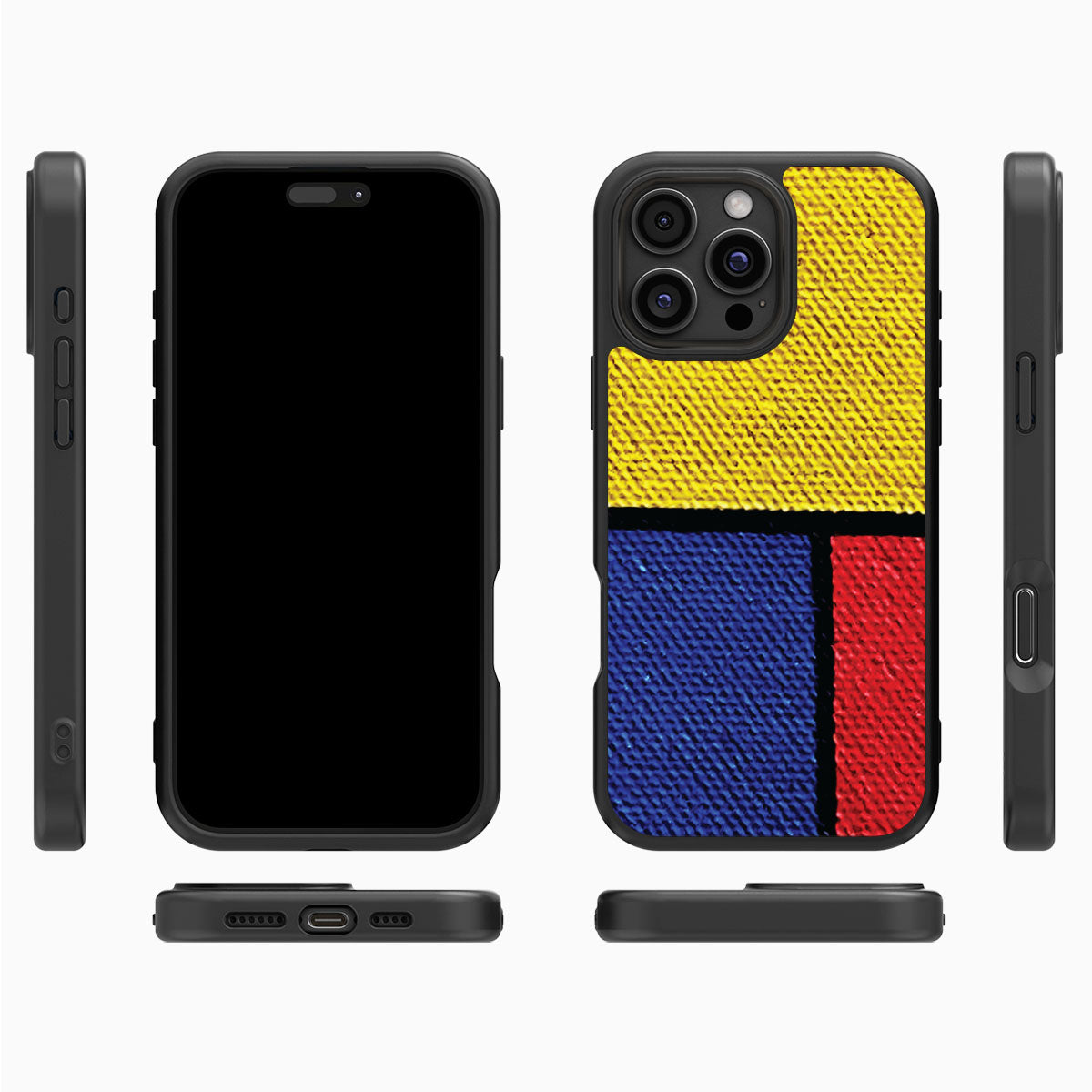 Bauhaus Blocks - iPhone 16 Pro Max Case #case type_core (magsafe), #case type_core (non magsafe)