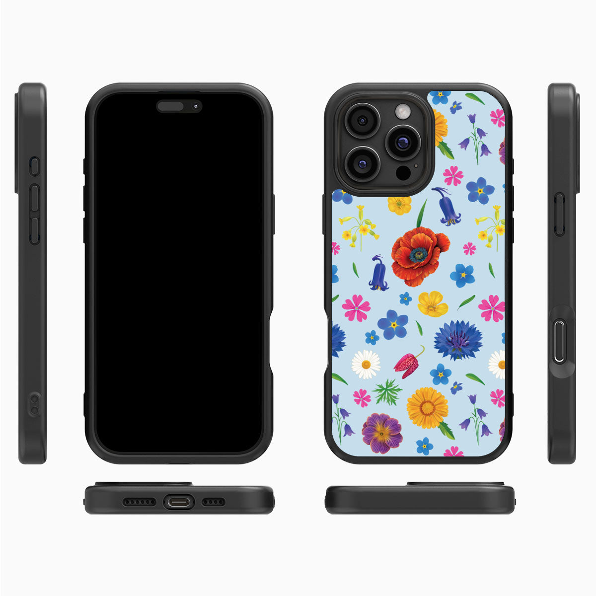 British Wildflowers - iPhone 16 Pro Max Case #case type_core (magsafe), #case type_core (non magsafe)