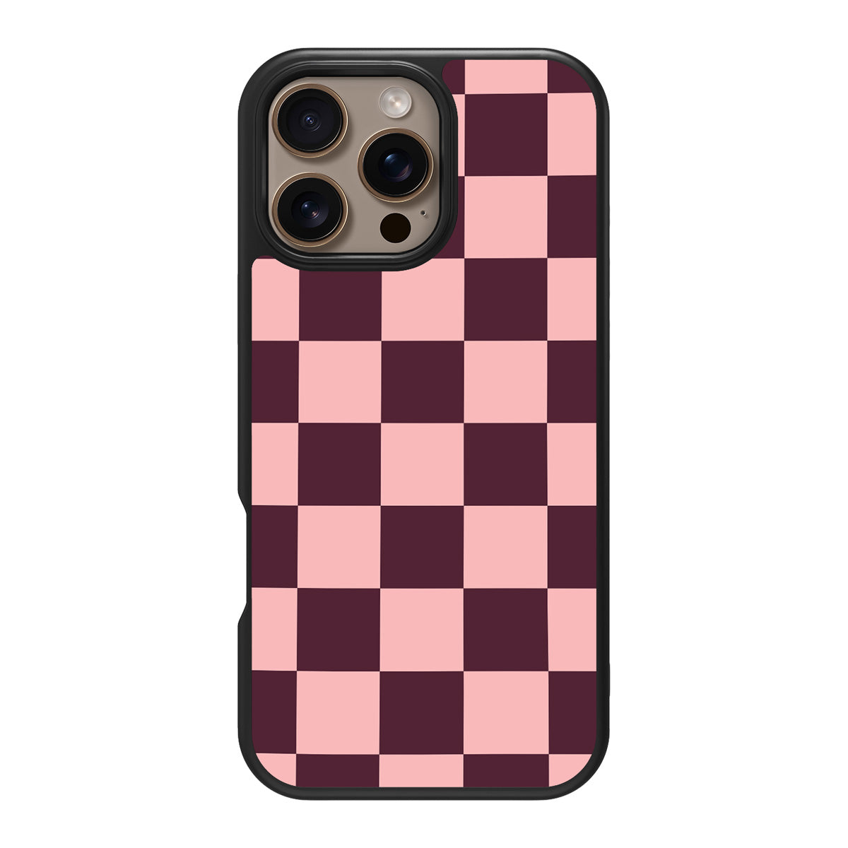 Claret Tile design back view – iPhone 16 Pro Max case