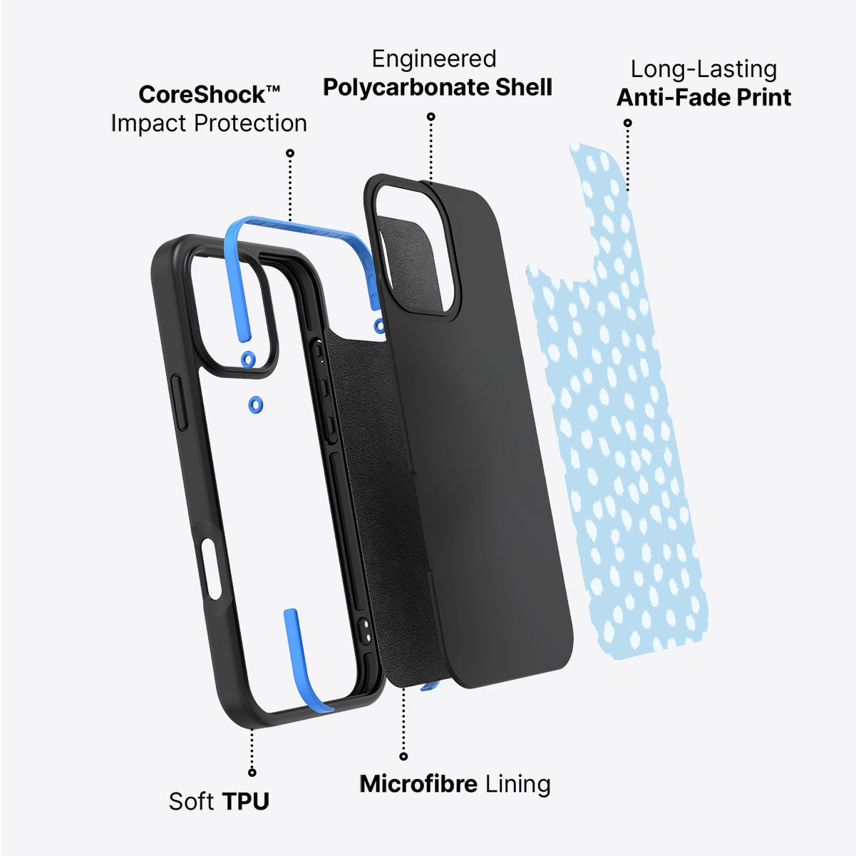 Cloud Dots - iPhone 16 Pro Max Case #case type_core (non magsafe)