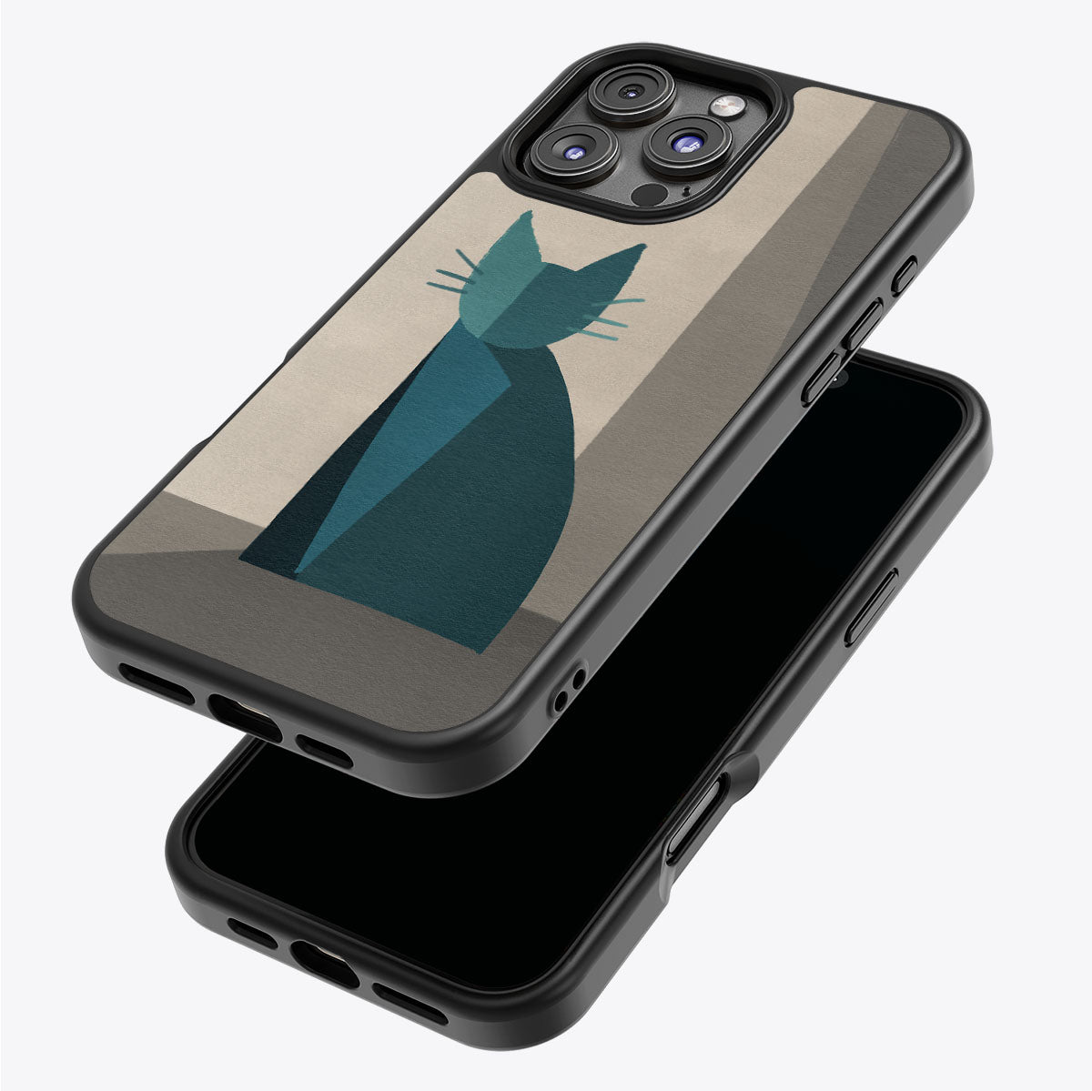 Cubist Feline - iPhone 16 Pro Max Case #case type_core (magsafe), #case type_core (non magsafe)
